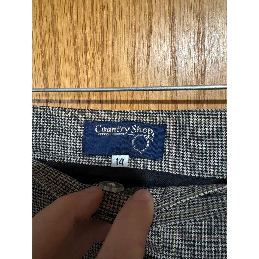 Vintage 100% wool NWT made in USA plaid dress pants women's 14 Country Shop - Picture 4 of 6